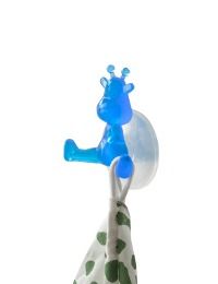 Giraffe Zuignap Muurhaak 'Funny' - Blauw