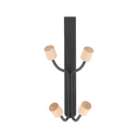 Deurhanger 4 Haken 'Helsinki' - Zwart