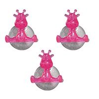Set van 3 Funny Hooks Giraf roze