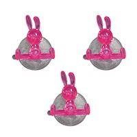 Set van 3 Funny Hooks Konijn roze