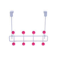 Deurhanger 8 Haken Quadra - Roze