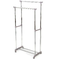 Verstelbaar Stalen Dubbel Kledingrek Alex