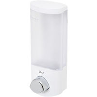 Enkele Stick-on Zeep-/Shampoodispenser 360 ml . Wit