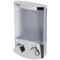 Stick On Dubbele 2 x Zeep/Shampoodispenser 310 ml - Chroom