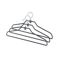 Set van 3 Antislip Gebogen Hangers 'Sticky'