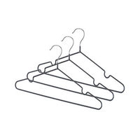 Set van 3 Antislip Hangers met Inkepingen 'Sticky'