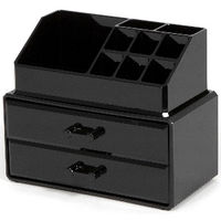 Sieraden en Make-up Kastje 2 Lades - Zwart