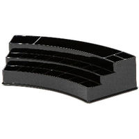 Gebogen Make-up Organizer met Meerdere Vakken - Zwart