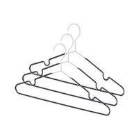 Set van 3 kleerhangers met gleuven wit/grijs
