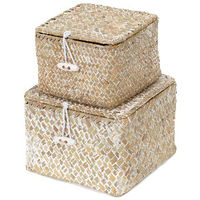 Set van 2 Zeegras Opbergmanden 'Tresor' - Beige