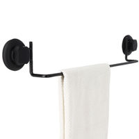 Bestlock Black Zuignap Wand Handdoekstang