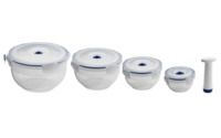 4-delige set Ronde Aspi Fresh Vacuüm Vershouddozen met Pomp