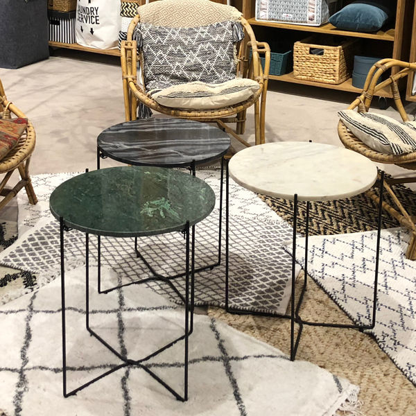 Agneta' Zwarte Marmeren Bijzettafel Kopenhagen 5 Compactor