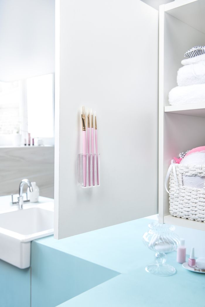 Bestlock Magic Vision Wandgemonteerde Make-up Potloden- en Kwastenhouder - Transparant 2 Compactor