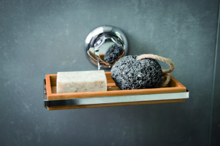 Bestlock Zuignap Wand Zeepbakje - Bamboe 6 Compactor