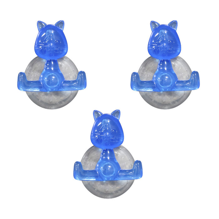 Set van 3 Funny Hooks Kat blauw 1 Compactor