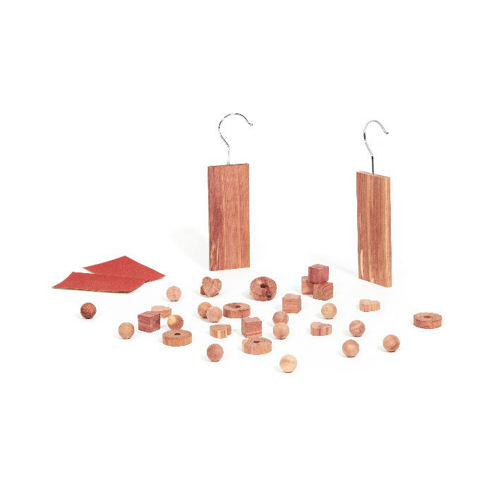 Set van 34 Motwerende Cederhouten Blokken voor Lades en Kledingkast 1 Compactor