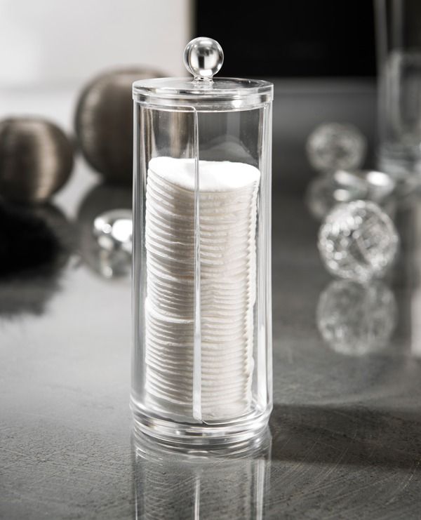 Wattenschijfjeshouder met deksel - Transparent 4 Compactor