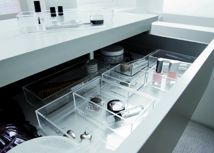 Set van 3 Stapelbare Sieraden en Make-up Dozen - Transparant 2 Compactor