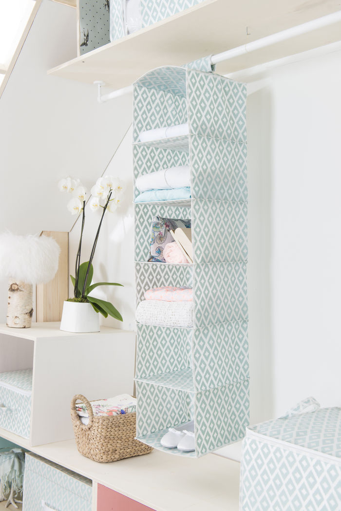 Hangende Kledingplanken 'Daman' met 6 vakken 2 Compactor