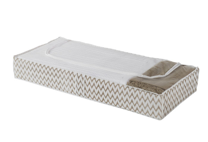 Beige Onder-Bed Opberghoes 'Ikat' Extra Plat 1 Compactor