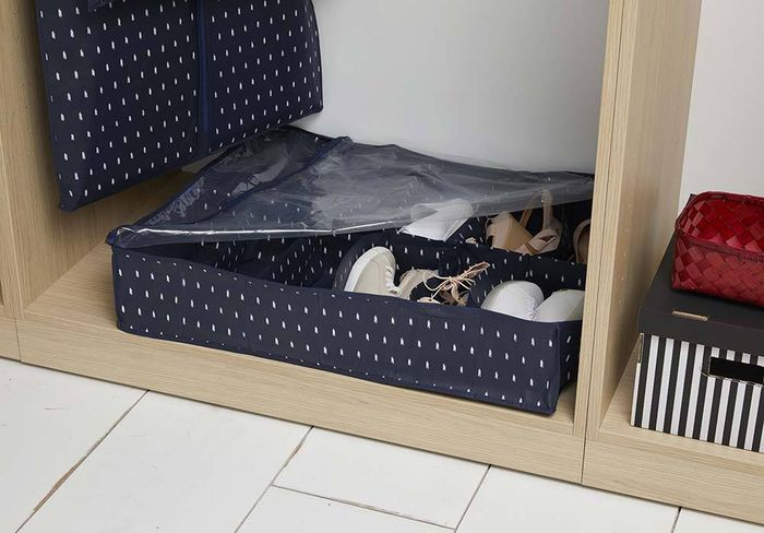 Onder-Bed Schoenen Opbergbox 12 vakken 'Kasuri' 2 Compactor