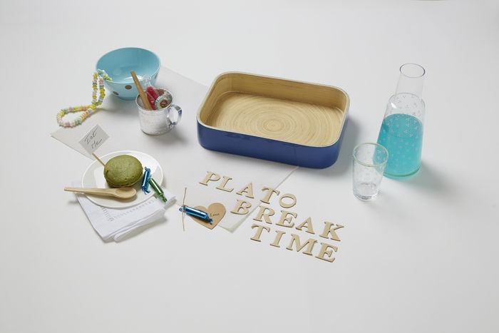 Bamboe Opbergbak - Indigo-blauw 2 Compactor