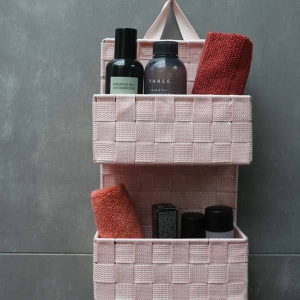 Hangende opslagmand met 2 niveaus "Bristol" - Roze 5 Compactor