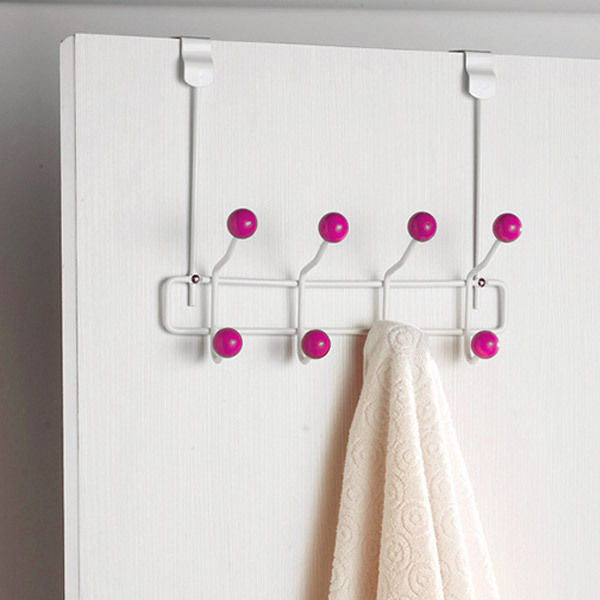 Deurhanger 8 Haken Quadra - Roze 3 Compactor