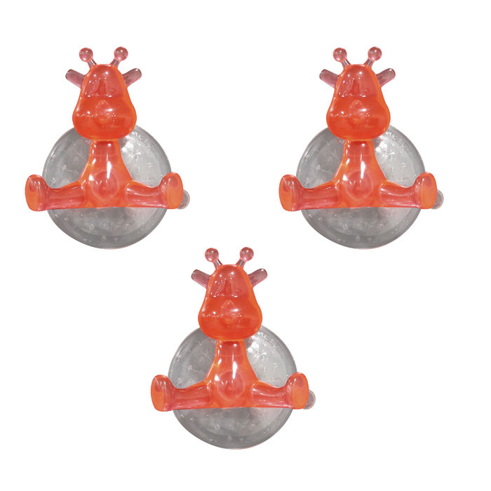 Set van 3 Funny Hooks Giraf roze 1 Compactor