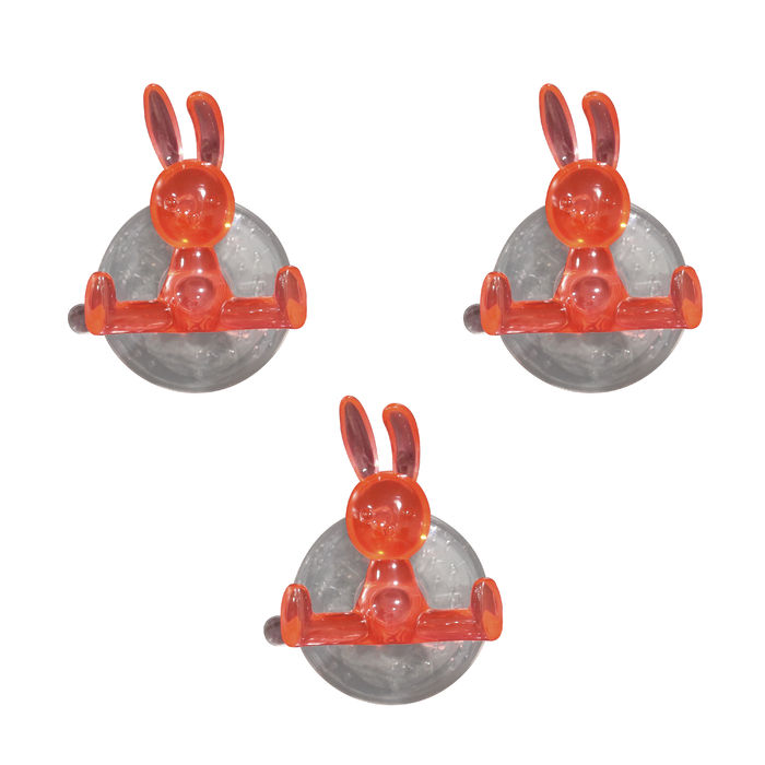 Set van 3 Funny Hooks Konijn roze 1 Compactor