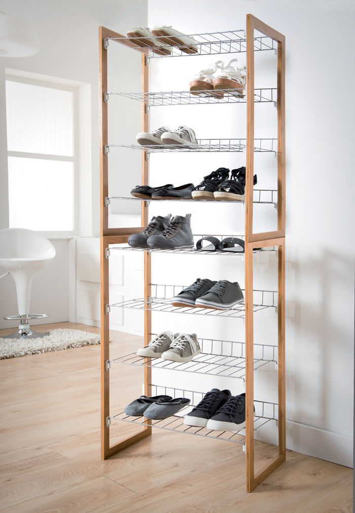 Stapelbaar Schoenenrek 4 Planken 'Preppy' 3 Compactor