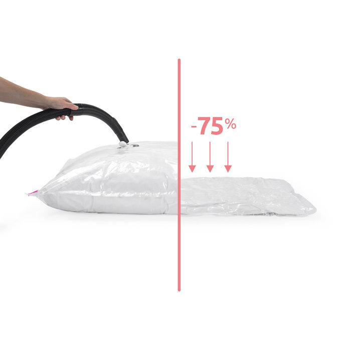 Aspispace' Ruimtebesparende Vacuüm Opbergzak Medium 1 eenpersoons dekbed  2 Compactor