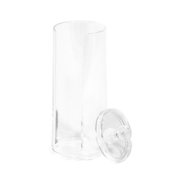 Wattenschijfjeshouder met deksel - Transparent 3 Compactor