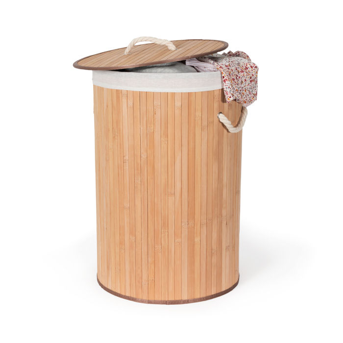Bamboo' Ronde Vouwbare Wasmand 4 Compactor