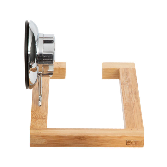 Bestlock Zuignap Wand Toiletrol-/Handdoekhouder - Bamboe 3 Compactor