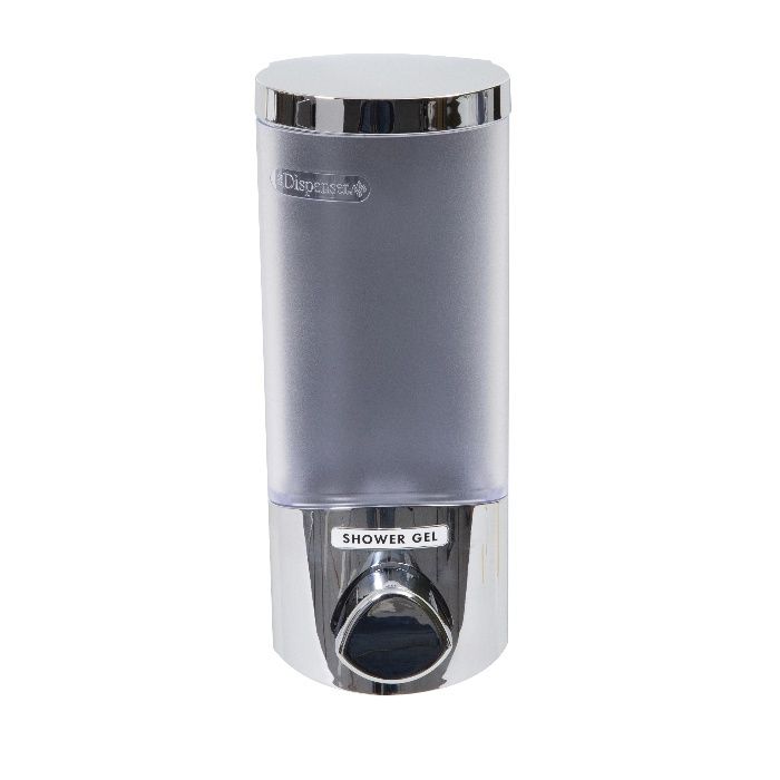 Enkele Stick On Zeep-/Shampoodispenser 360 ml - Chrome 2 Compactor