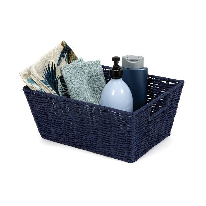 Gevlochten Opbergmand 'Etna' - Marineblauw 4 Compactor