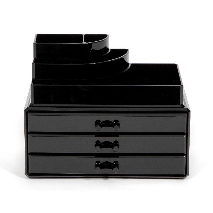 Sieraden en Make-up Organizer Groot 3 Lades - Transparant 2 Compactor