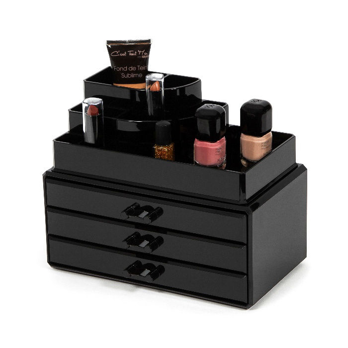 Sieraden en Make-up Organizer Groot 3 Lades - Transparant 3 Compactor