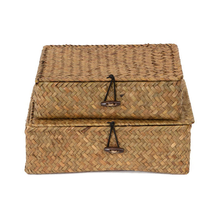 Set van 2 Zeegras Opbergmanden 'Macao' - Bruin 2 Compactor