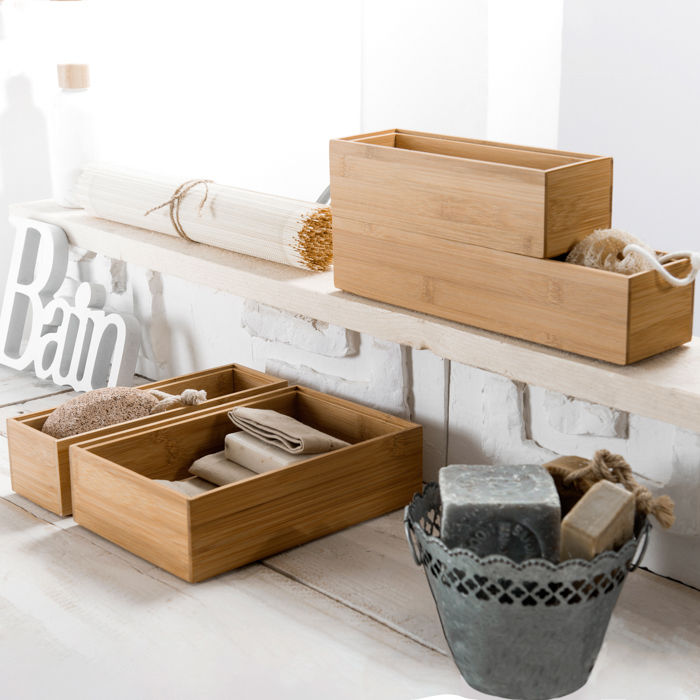 Set van 5 Bamboe Bewaardozen 'Osaka' 4 Compactor