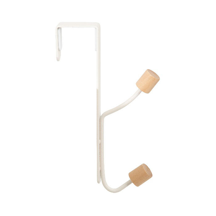 Deurhanger 2 Haken 'Helsinki' - Wit  3 Compactor