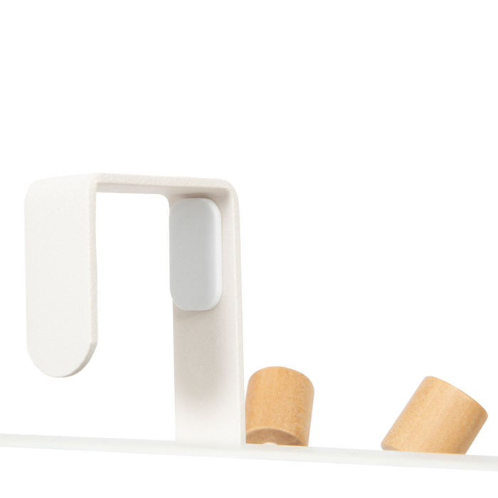 Deurhanger 4 Haken 'Helsinki' - Wit  4 Compactor