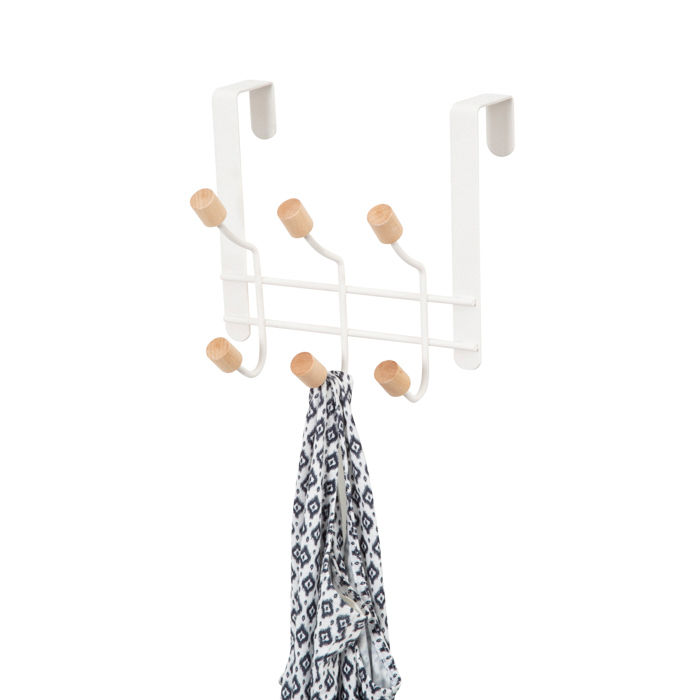 Deurhanger 6 Haken 'Helsinki' - Wit  5 Compactor