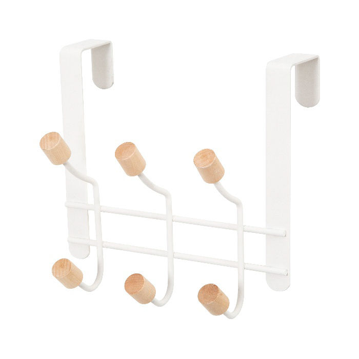 Deurhanger 6 Haken 'Helsinki' - Wit  1 Compactor