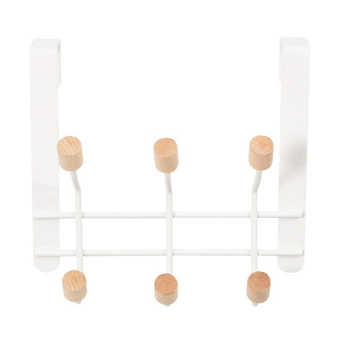 Deurhanger 6 Haken 'Helsinki' - Wit  2 Compactor