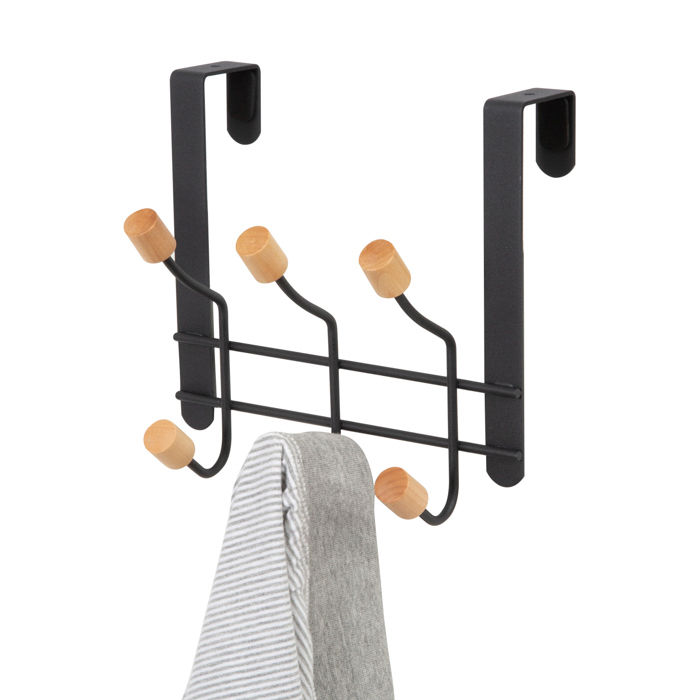 Deurhanger 6 Haken 'Helsinki' - Zwart  5 Compactor