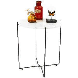 Agneta' Witte Marmeren Bijzettafel Kopenhagen 3 Compactor