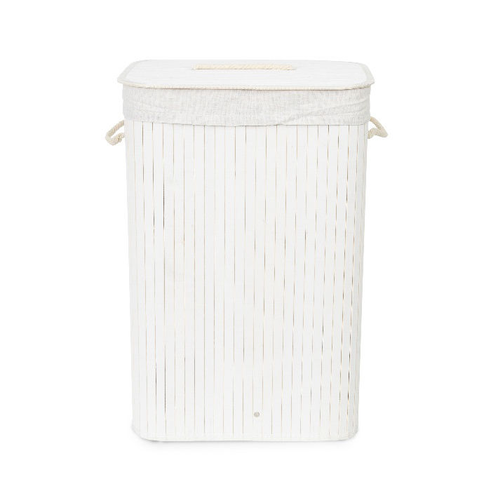 Rechthoekige Vouwbare Wasmand 'Bamboo' - Wit 2 Compactor
